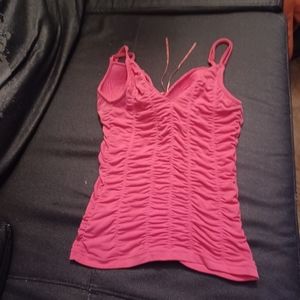 MODA INTERNATIONAL RUCHED PINK BRA TOP. SIZE XS.NO REFUNDS OR RETURNS